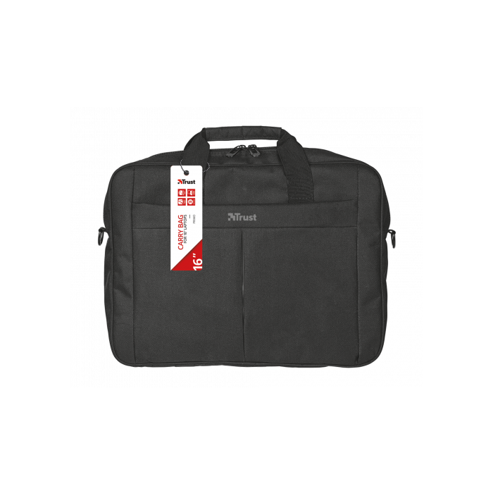 Trust Primo, Maletín Color Negro Para Portatil De Hasta 16'' Compartimento Principal Acolchado Y Correa Para El Hombro Ajustable 5 Trust Primo, Maletín Color Negro Para Portatil De Hasta 16'' Compartimento Principal Acolchado Y Correa Para El Hombro Ajustable 5