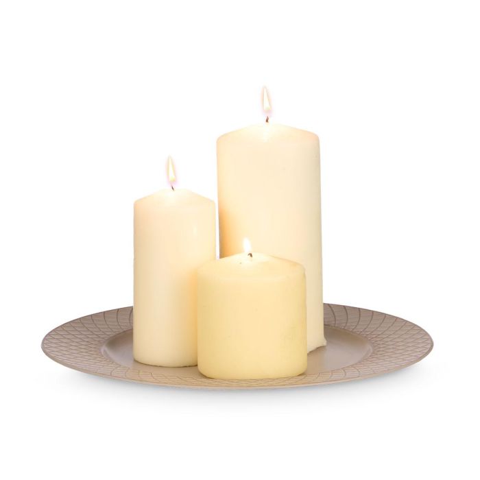 Portavelas Rombos Taupe Envejecido 33Cm Giftdecor (24 Unidades) 2 Portavelas Rombos Taupe Envejecido 33Cm Giftdecor (24 Unidades) 2