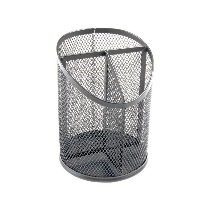 Q-connect Cubilete Portalapices Metal Rejilla Plata con 3 Compartimentos Diametro 110 mm Alto 147 mm 1 Q-connect Cubilete Portalapices Metal Rejilla Plata con 3 Compartimentos Diametro 110 mm Alto 147 mm 1