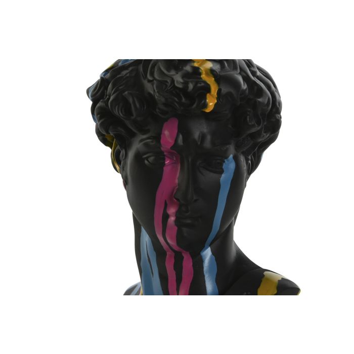 DKD Home Decor Figura Busto Resina Negro Multicolor 9 x 15 x 10 cm (4 Unidades) 1