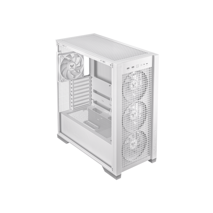 ASUS TUF Gaming GT302 ARGB Midi Torre PC Blanco - 90DC00I3-B19000 - Compatible con EATX, ATX, micro ATX, Mini-ITX, Ventiladores 3x140mm, Iluminación RGB 14
