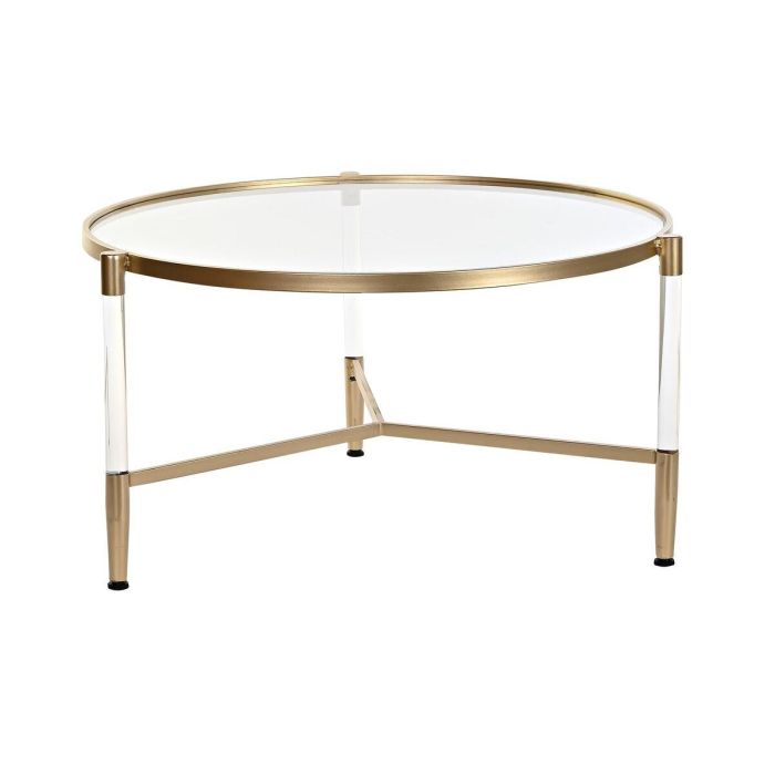 Mesa Centro Glam DKD Home Decor Dorado Transparente 87 x 50 x 87 cm 3 Mesa Centro Glam DKD Home Decor Dorado Transparente 87 x 50 x 87 cm 3