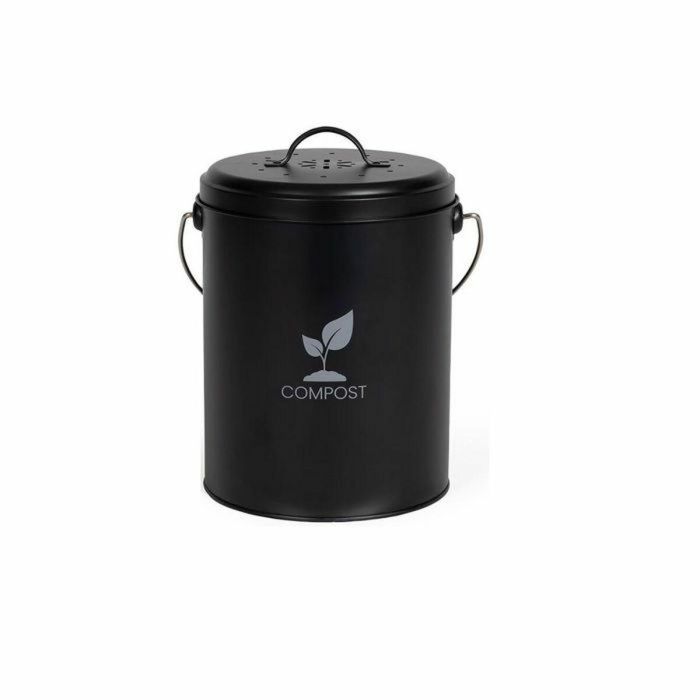 Livoo MES154N Cubo de compostaje de cocina negro de 6 litros 4