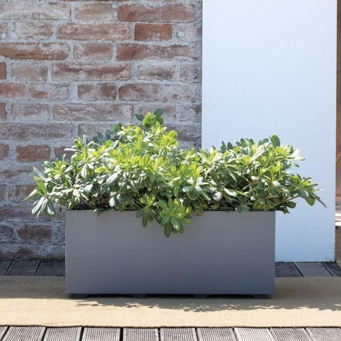 Jardinera Muret - DEROMA - Millennium R - Gris ceniza - Con reserva de agua - 59 cm 2 Jardinera Muret - DEROMA - Millennium R - Gris ceniza - Con reserva de agua - 59 cm 2