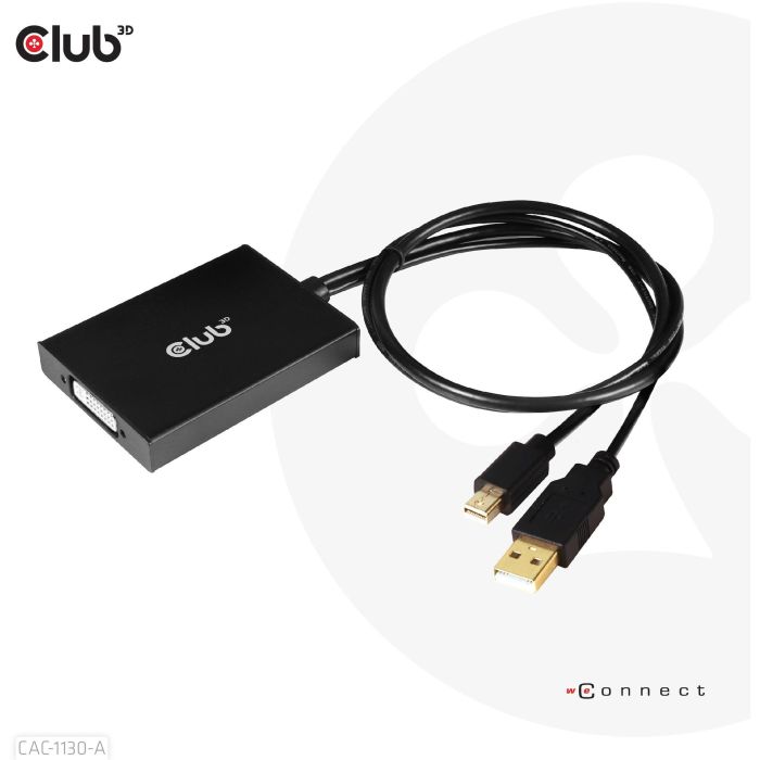 Club3D CAC-1130-A Adaptador Mini DisplayPort a DVI Dual Link HDCP Off, 3840x2160, 0.6m, Alimentación USB 6 Club3D CAC-1130-A Adaptador Mini DisplayPort a DVI Dual Link HDCP Off, 3840x2160, 0.6m, Alimentación USB 6