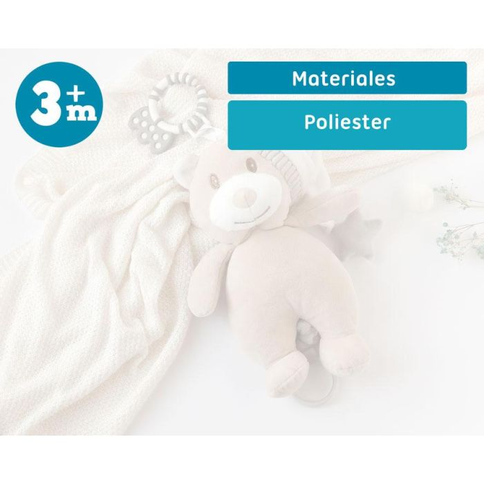 KioKids Musical Móvil de Cuna Oso Peluche Beige +0 Meses con Melodía Suave y Mecanismo de Cuerda para Bebés Recién Nacidos Colección Dolci Amici 5