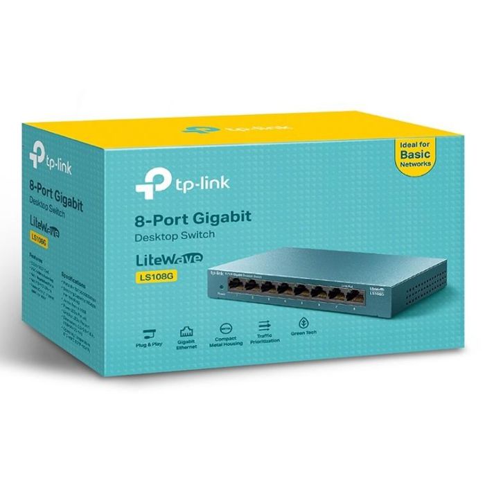 TP-Link LS108G Switch Gigabit Ethernet No Administrado 8 Puertos 10/100/1000 3