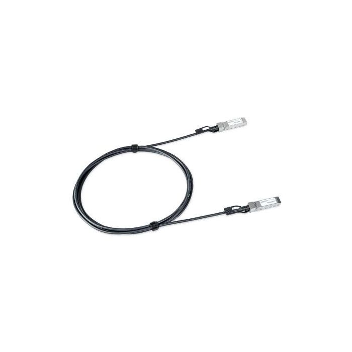 LANCOM SFP-DAC25-3m Cable SFP a SFP Direct Attach Cobre, 3m, Bidireccional, 25 Gbit/s, Negro/Acero, Plug and Play