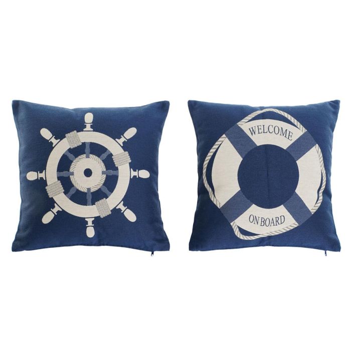 Cojin Atlantico DKD Home Decor Azul Blanco 10 x 45 x 45 cm (2 Unidades) Cojin Atlantico DKD Home Decor Azul Blanco 10 x 45 x 45 cm (2 Unidades)