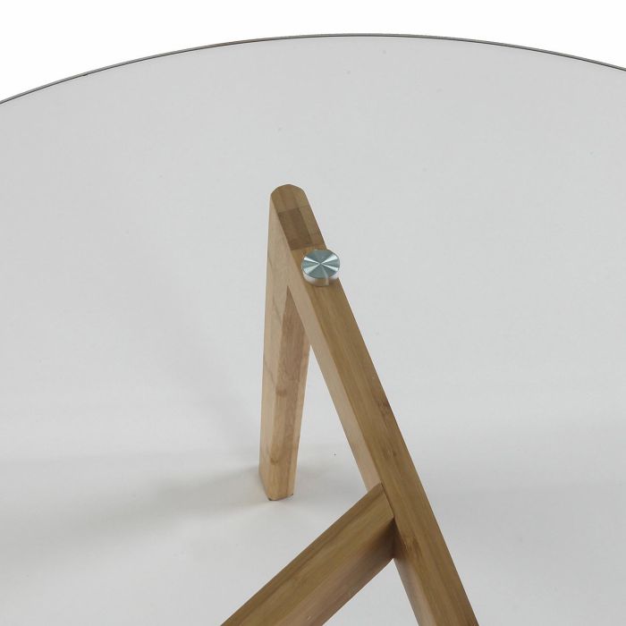 Versa Mesa de Café Nanga en Bambú y Cristal Templado 45x45 cm 3 Versa Mesa de Café Nanga en Bambú y Cristal Templado 45x45 cm 3