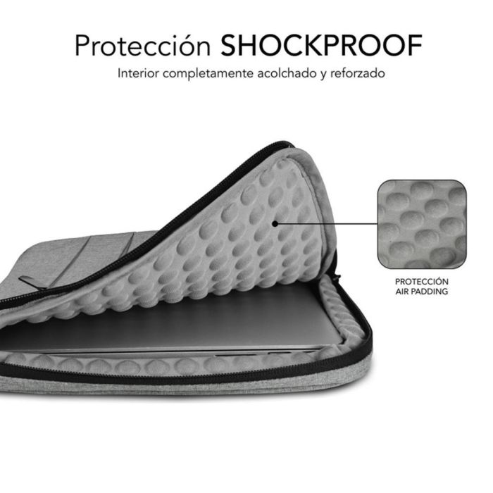 SUBBLIM Funda Air Padding 360 Sleeve 15,6" Light Grey 1 SUBBLIM Funda Air Padding 360 Sleeve 15,6" Light Grey 1