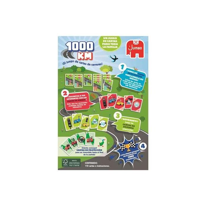 Juego de cartas 1000 km. ¡se el primero en llegar a la meta de los 1000 km! 1 Juego de cartas 1000 km. ¡se el primero en llegar a la meta de los 1000 km! 1