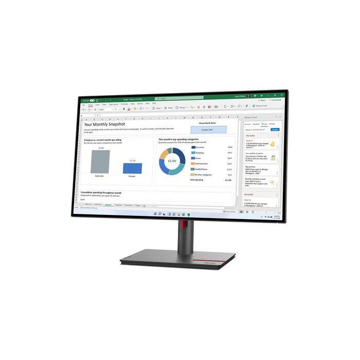 Lenovo Monitor 27" (68.6 cm) Quad HD (QHD) 2560x1440 IPS W-LED 6ms 16:9 350 cd/m² HDMI DisplayPort USB 3