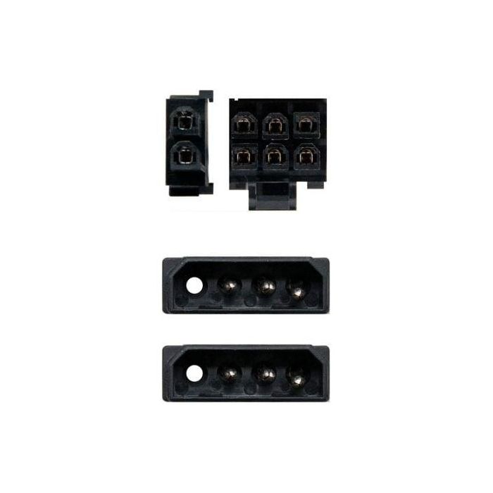 Aisens Cable de alimentación para tarjeta gráfica PCI-e 6+2 pin, 2x molex 4 pin, 20 cm 3