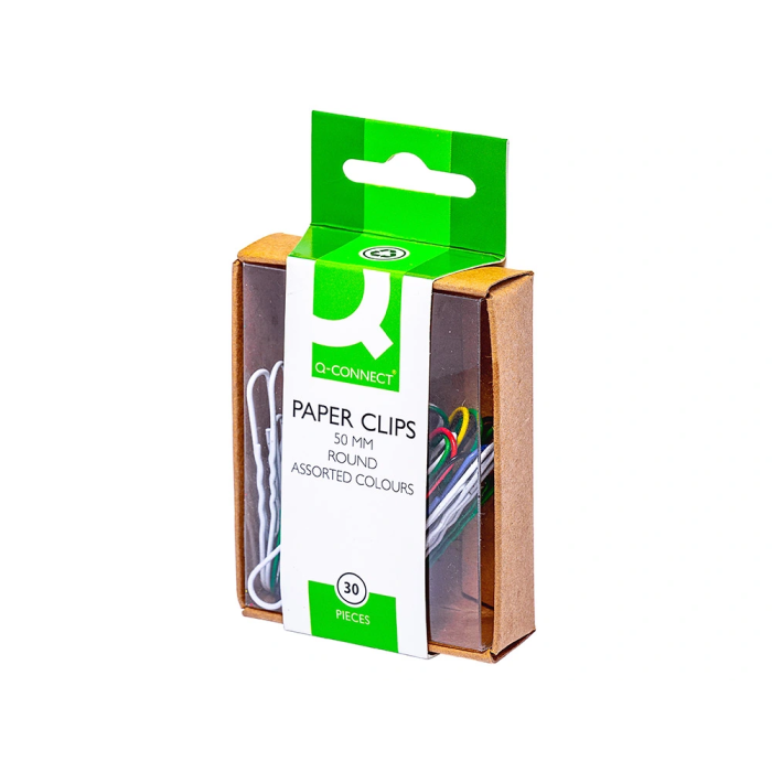 Q-connect Clips Planos 50 mm Caja de 30 Unidades Colores Surtidos 1