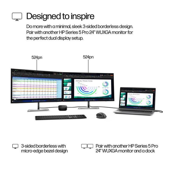 HP Series 5 Pro 24 inch WUXGA Monitor - 524pn 6 HP Series 5 Pro 24 inch WUXGA Monitor - 524pn 6