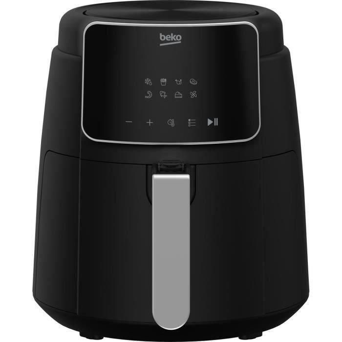 Freidora multifunción sin aceite - BEKO - FRL2244B - 1500 W - 3,9 L para 0,8 kg de patatas fritas - 8 programas - Pantalla táctil - Negra