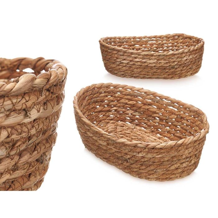 Cesto Ovalado Natural 26 cm Giftdecor - Fibra de Totora (24 Unidades) Cesto Ovalado Natural 26 cm Giftdecor - Fibra de Totora (24 Unidades)
