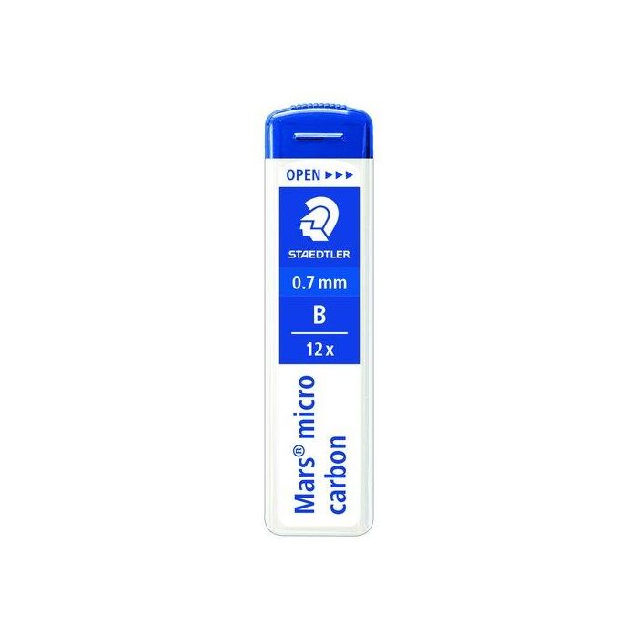 Minas Staedtler 250 Mars Micro Carbon 0,7 - B (Tubo De 12) 12 unidades