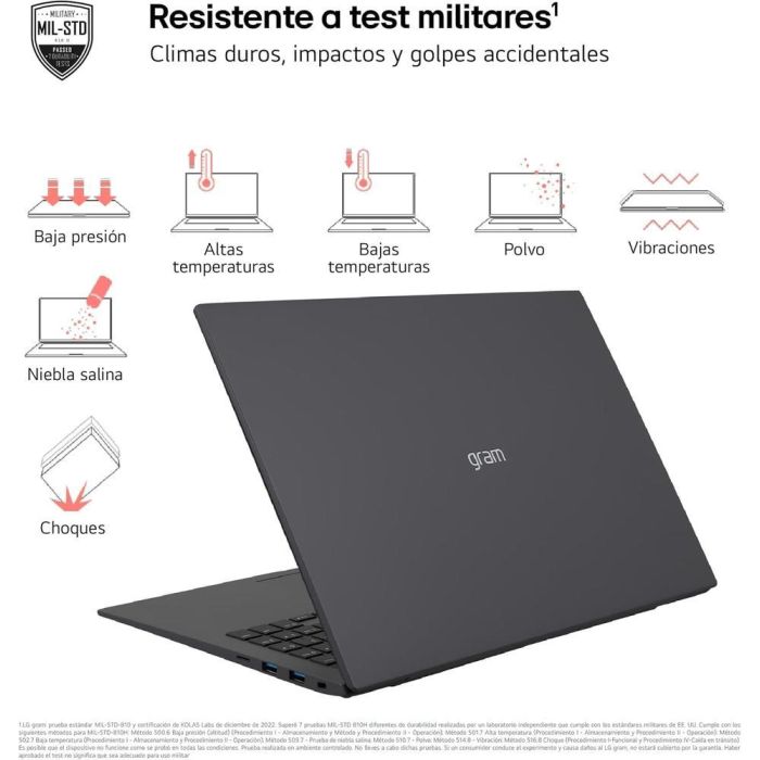 Portátil LG Gram 16Z90T-G.AD88B Intel Core Ultra 7-255H/ 32GB/ 1TB SSD/ 16"/ Win11 3
