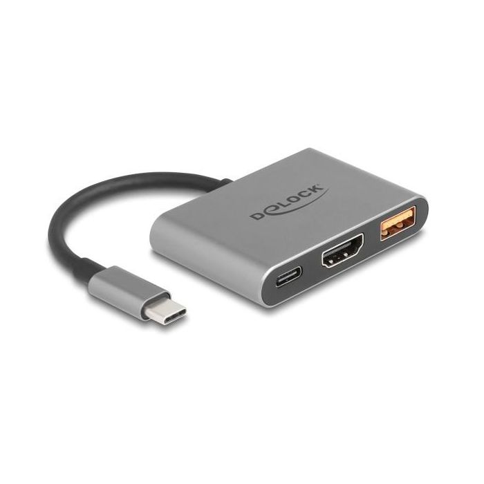 DELOCK USB Type-C Adapter zu HDMI 4K 30 Hz mit USB Typ-A und USB Type-C PD 2.0 90 W 0 DELOCK USB Type-C Adapter zu HDMI 4K 30 Hz mit USB Typ-A und USB Type-C PD 2.0 90 W 0