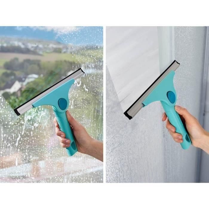 Limpiacristales 2 en 1 Leifheit Pro Reach 51425 M, limpiacristales de ducha de 28 cm con articulación móvil y borde de goteo, sistema de clic 3 Limpiacristales 2 en 1 Leifheit Pro Reach 51425 M, limpiacristales de ducha de 28 cm con articulación móvil y borde de goteo, sistema de clic 3