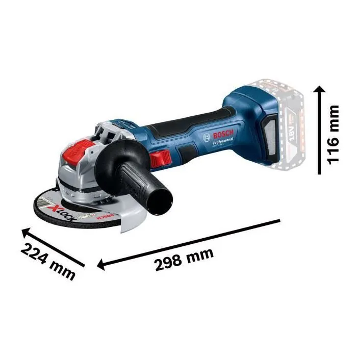 Bosch Professional Amoladora GWX 18V-7 Solo L-Boxx 4
