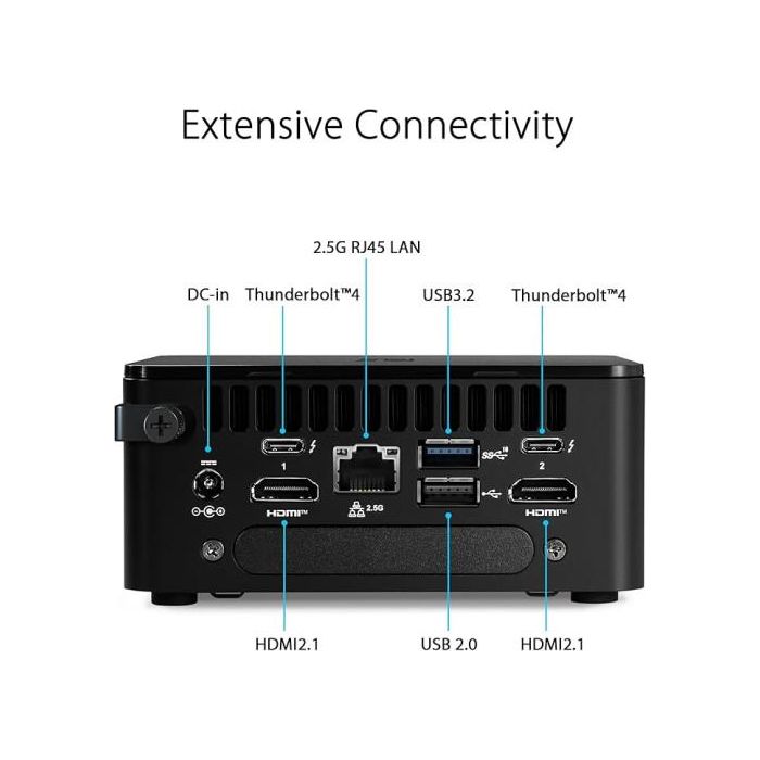 Asus Nuc Rnuc13L3Hv500002I (Tall) Liberty Canyon Raptor Lake-P Rpl-P 28W Vpro (I5-1350P) Gpu Integrado 2