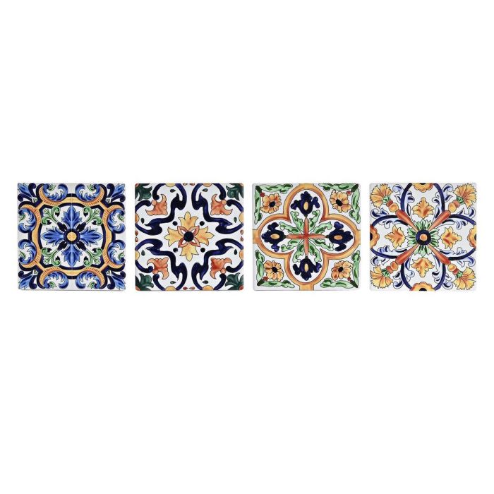 Posavasos DKD Home Decor Azulejo 4 Unidades (10,8 x 10,8 x 0,7 cm) Posavasos DKD Home Decor Azulejo 4 Unidades (10,8 x 10,8 x 0,7 cm)