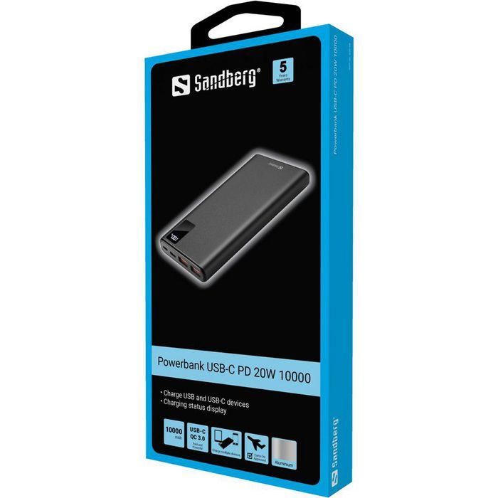 Sandberg Powerbank USB-C PD 20W 10000 1 Sandberg Powerbank USB-C PD 20W 10000 1