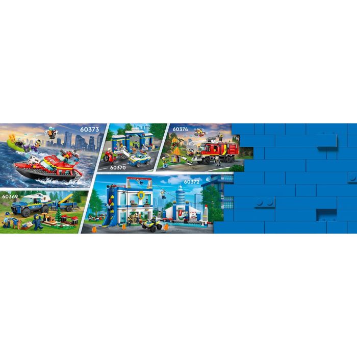 LEGO 60373 El bote de rescate de los bomberos, juguete flotante con jetpack y minifigurinas 7