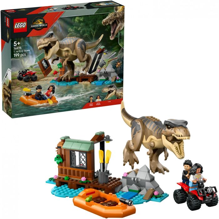 LEGO 76975 Jurassic World Huida del T.Rex por el Río - Juego de Construcción 199 Piezas para Niños +5 Años 19 LEGO 76975 Jurassic World Huida del T.Rex por el Río - Juego de Construcción 199 Piezas para Niños +5 Años 19