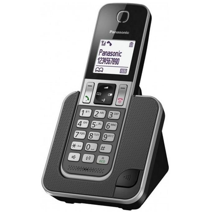 Panasonic KX-TGD310FRG Teléfono inalámbrico DECT sin contestador, manos libres, pantalla y teclas retroiluminadas, Negro Panasonic KX-TGD310FRG Teléfono inalámbrico DECT sin contestador, manos libres, pantalla y teclas retroiluminadas, Negro