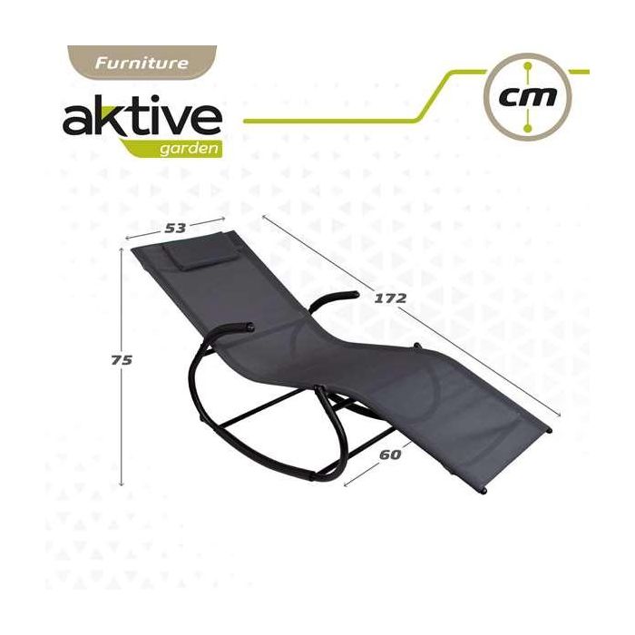 Tumbona Aktive 172 x 75 x 53 cm Negro 3