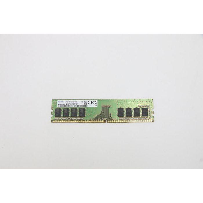 Lenovo 8GB DDR4 UDIMM memory module, 3200MHz speed, 288-pin, 1.2V, non-ECC, single rank, unbuffered design. 1 Lenovo 8GB DDR4 UDIMM memory module, 3200MHz speed, 288-pin, 1.2V, non-ECC, single rank, unbuffered design. 1