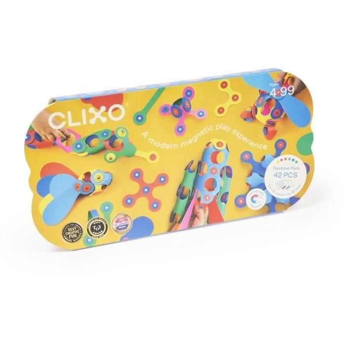 Juego de construcción magnético - GIPSY TOYS - Rainbow Pack CLIXO - 42 piezas - A partir de 4 años - Ecológico 1 Juego de construcción magnético - GIPSY TOYS - Rainbow Pack CLIXO - 42 piezas - A partir de 4 años - Ecológico 1