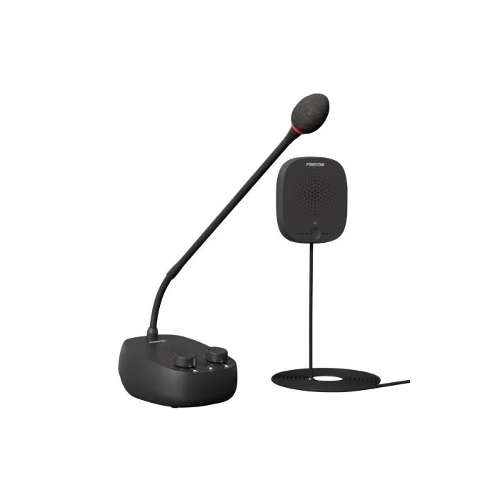 Fonestar sistem Intercomunicador de Ventanilla Doble Vía Manos Libres con Control de Volumen y Mute