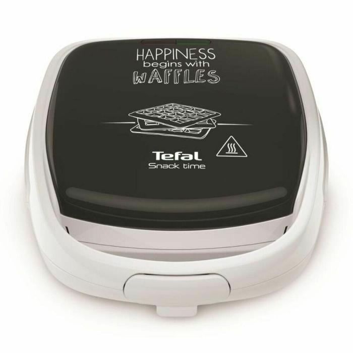 TEFAL SW341112 Snack Time Happiness Waffle Croque, juegos de platos incluidos, luz indicadora, pestillo de manija, almacenamiento vertical