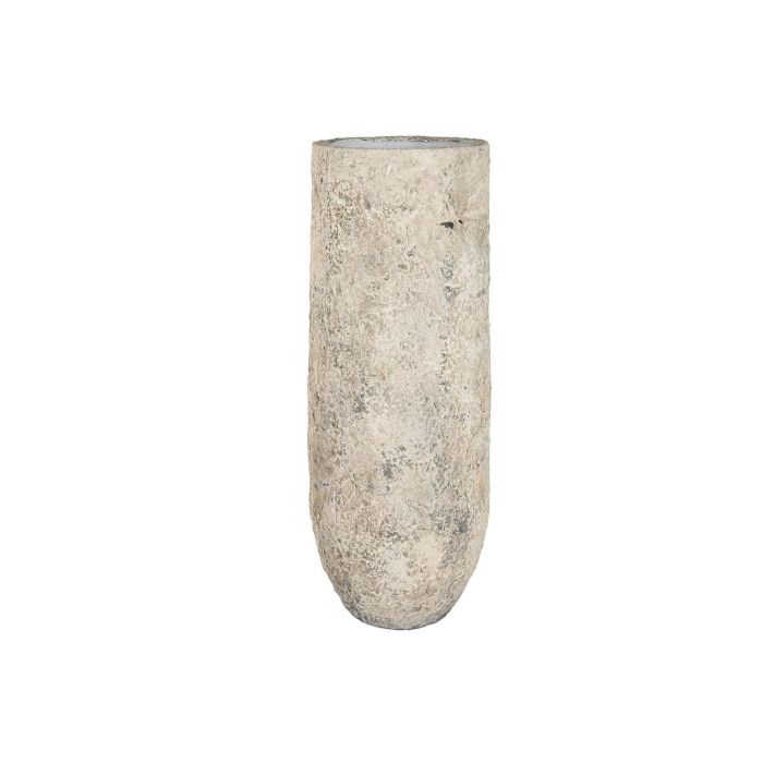 DKD Home Decor Indo 1c25 Jarrón de Suelo Decorativo de Terracota Gris, Colección Item Home, Hecho a Mano, 50x120x50 cm