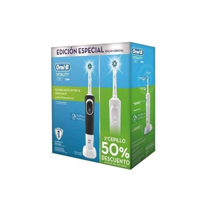 PACK 2 CEPILLOS DENTALES BRAUN ORAL-B VITALITY - BLANCO Y NEGRO 0 PACK 2 CEPILLOS DENTALES BRAUN ORAL-B VITALITY - BLANCO Y NEGRO 0