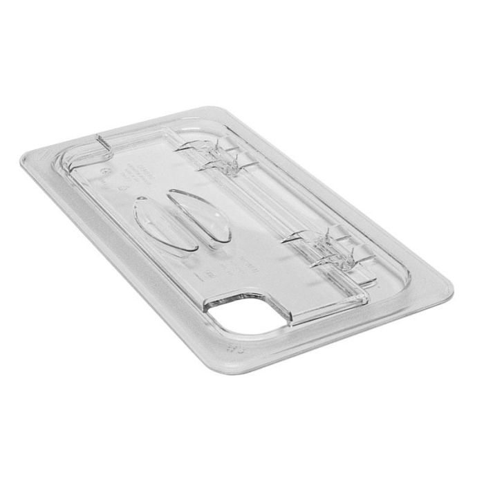 CAMBRO 30CWLN-135 - Tapa FlipLid con muesca GN 1/3 - 17,6 x 32,5 cm - (No incluye cubeta) - Transparente - Venta 1 unidad.