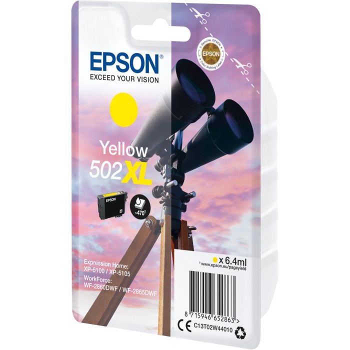 Epson Tinta Amarillo Xp-5100, 5105 - Wf2860Dwf,2865Dwf - Nº 502XL 1 Epson Tinta Amarillo Xp-5100, 5105 - Wf2860Dwf,2865Dwf - Nº 502XL 1