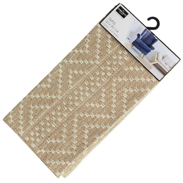 Alfombra Beige Home Deco Factory 50x80 cm  1