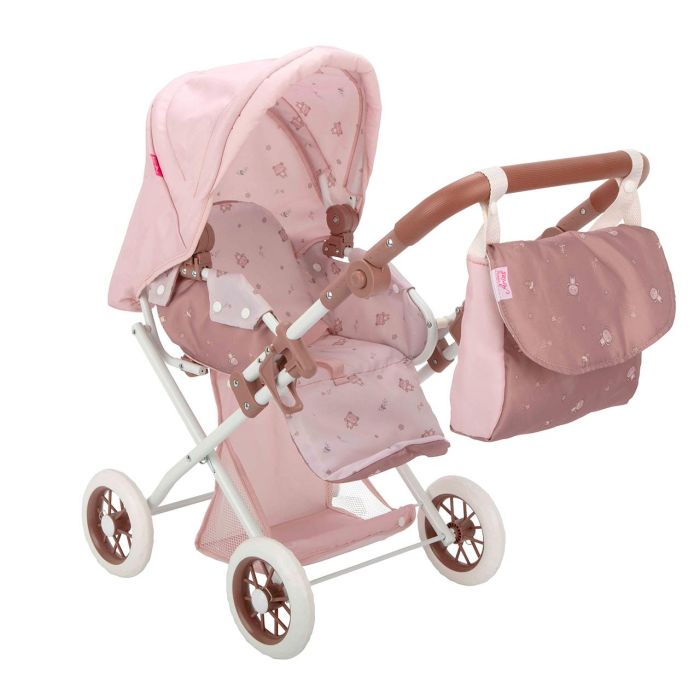 Muñecas Arias Coche de Capota Bear con Bolso, para Muñecas, Manillar Ajustable de 33 a 63 cm, Juguete Infantil Edad +3 Años 1 Muñecas Arias Coche de Capota Bear con Bolso, para Muñecas, Manillar Ajustable de 33 a 63 cm, Juguete Infantil Edad +3 Años 1
