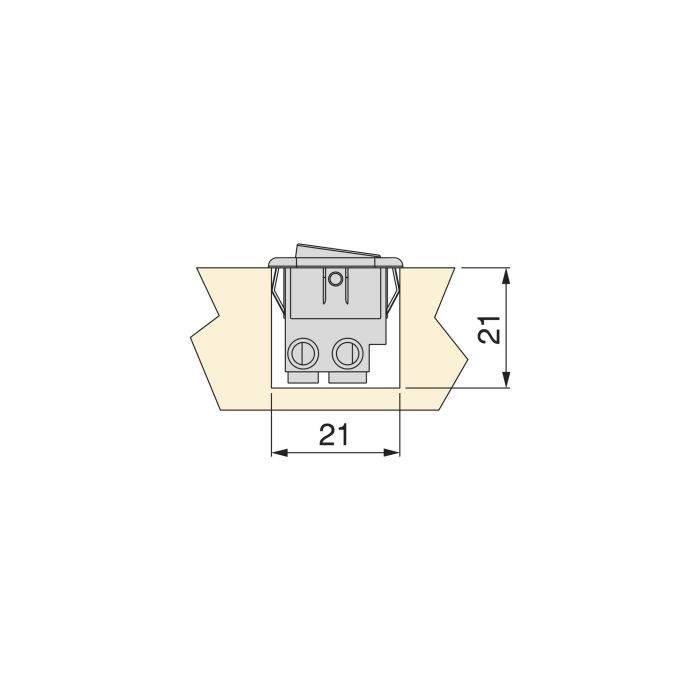 Emuca Lote de 10 interruptores para empotrar D21x21, Plástico, Blanco 6 Emuca Lote de 10 interruptores para empotrar D21x21, Plástico, Blanco 6