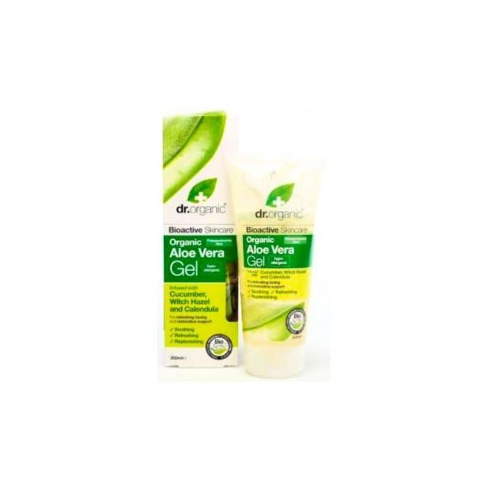 DR. ORGANIC Gel de Aloe Vera Orgánico con Pepino 200ml – Hidratante y Restaurador para Piel Fresca y Tonificada
