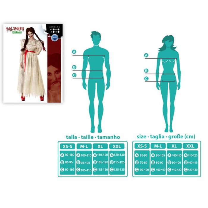 Disfraz Muñeca Porcelana Vestido Adulto XL 3 Disfraz Muñeca Porcelana Vestido Adulto XL 3