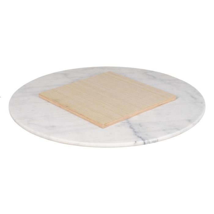 Tablero Mesa Redondo Blanco Mármol Salón 80 X 80 X 1,80 cm