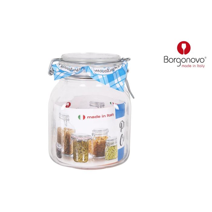 Borgonovo Tarro Hermetico Primizie 1700 cc Transparente 12x12x17 cm (6 Unidades) Borgonovo Tarro Hermetico Primizie 1700 cc Transparente 12x12x17 cm (6 Unidades)