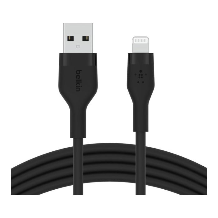 Belkin CAA008BT1MBK Cable USB-A a Lightning Silicona Clip 1m Negro